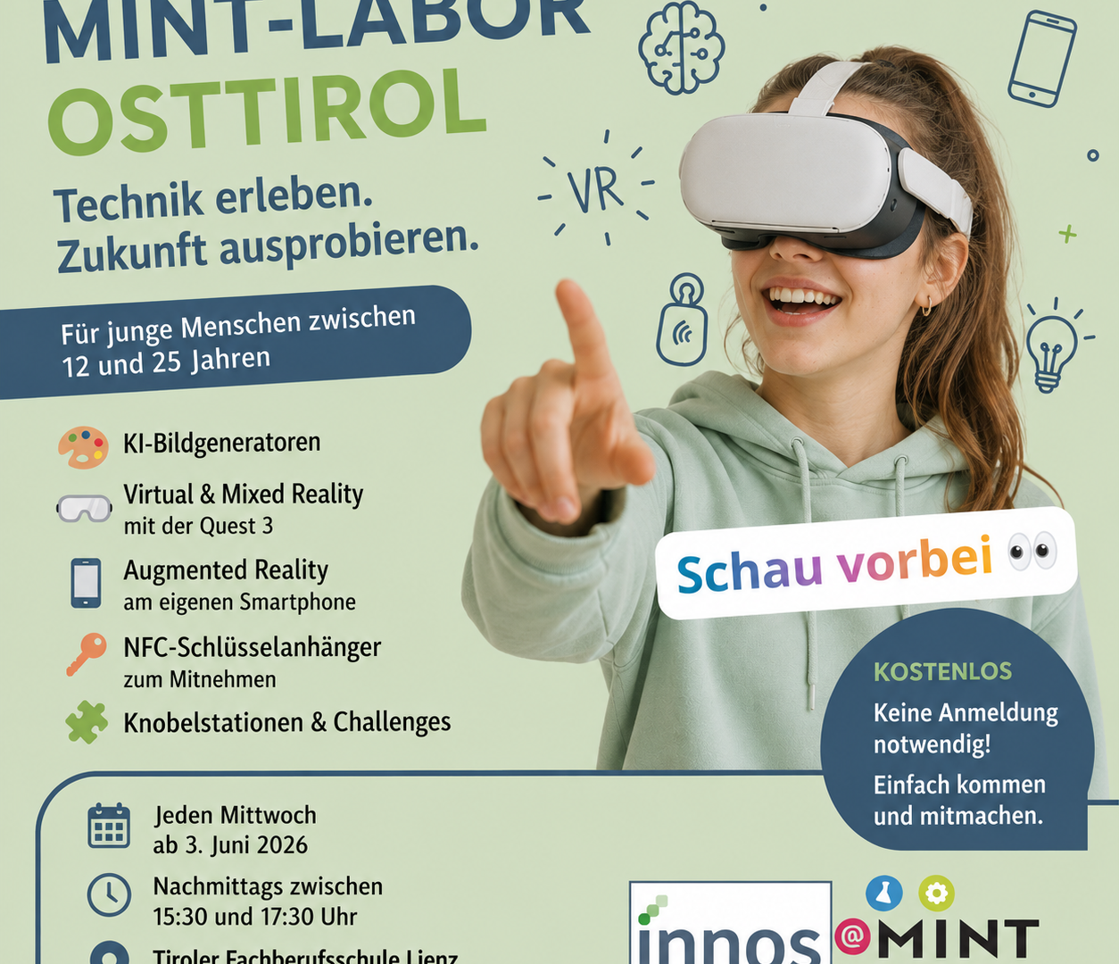 Komm vorbei!