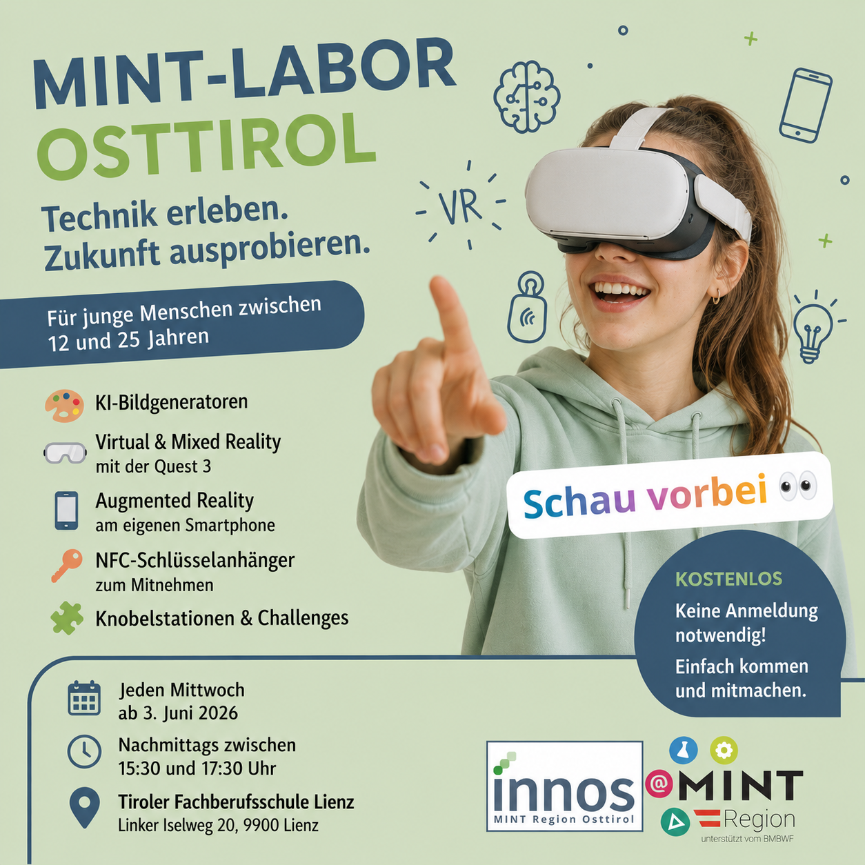 Einladung zur Öffnung des MINT-Labors Komm vorbei!
